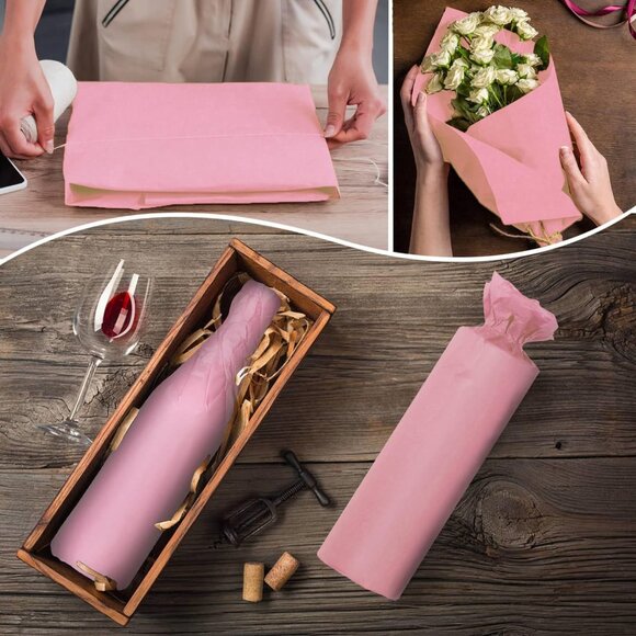 Greenii 500 pcs (480+20 free) Pink Tissue Paper - 20" x 30" Wrapping Tissue - Picture 7 of 7